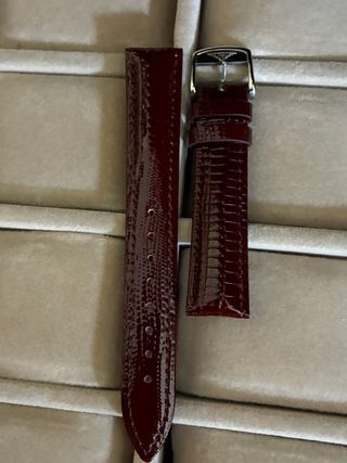 Correa para reloj Longines marron burdeos