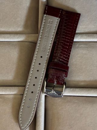 Correa para reloj Longines marron burdeos