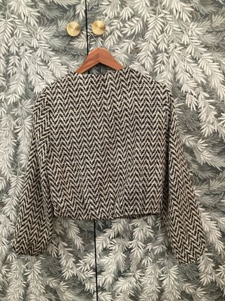 Bomber Zara espiga negra y blanca Talla XS