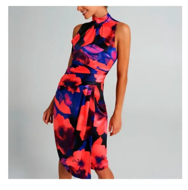 Vestido Rinascimento floral multicolor con etiquet