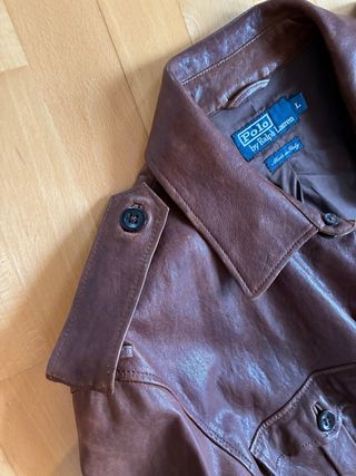 Chaqueta Cuero Ralph Lauren Vintage Talla L
