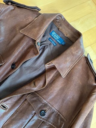Chaqueta Cuero Ralph Lauren Vintage Talla L