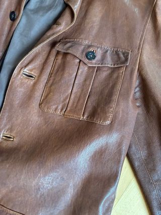 Chaqueta Cuero Ralph Lauren Vintage Talla L