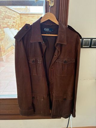 Chaqueta Cuero Ralph Lauren Vintage Talla L