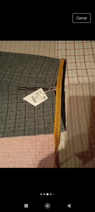 Pantalón pitillo cuadros Talla S