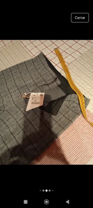 Pantalón pitillo cuadros Talla S