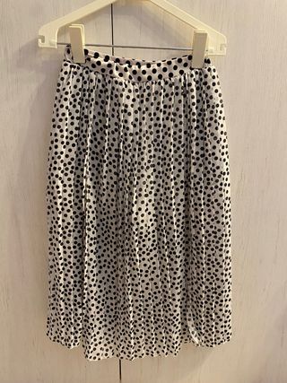 Falda- pantalón midi lunares plisada