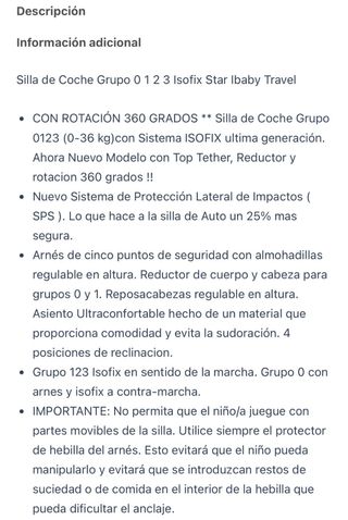 Silla de coche para bebé