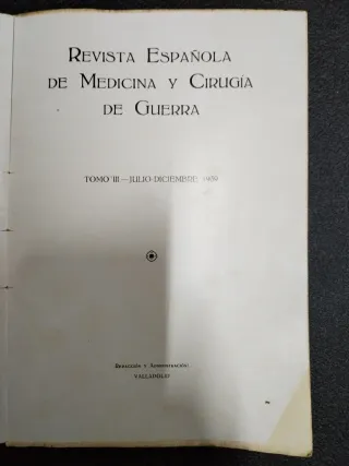 Revista española de medicina y cirugía de guerra 