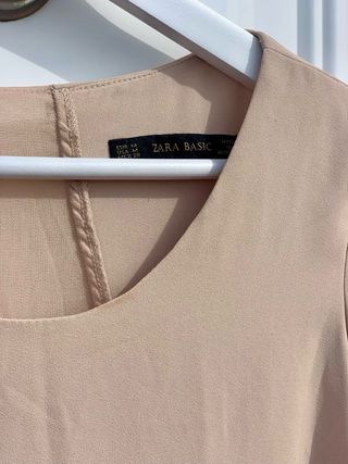 Blusa Zara Volante Beige