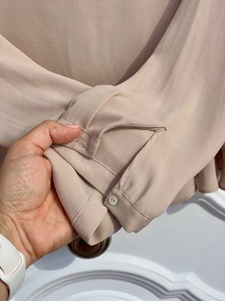 Blusa Zara Volante Beige