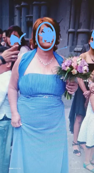 Vestido de fiesta azul/morado