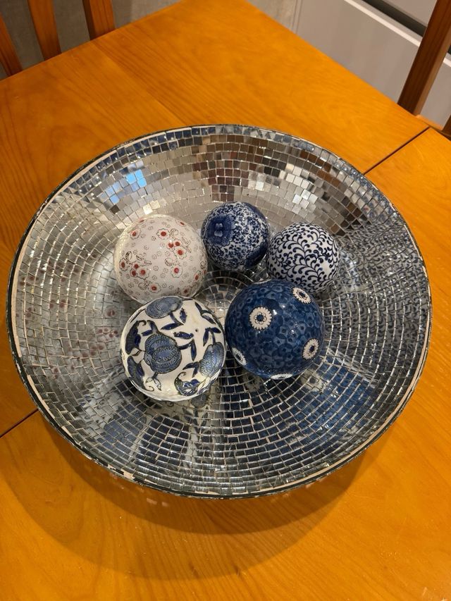 Bandeja decorativa cristal mosaico