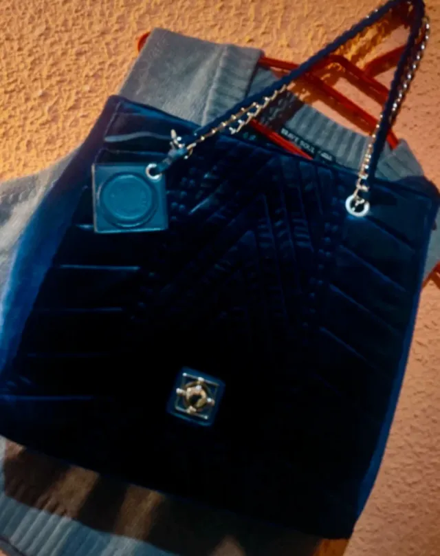 Bolso Malandrino Terciopelo Azul noche