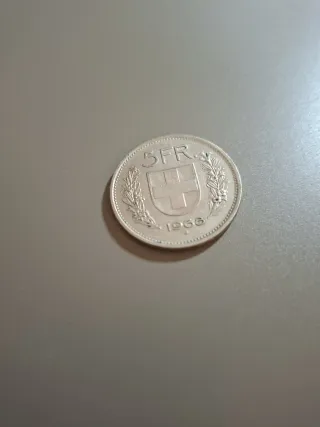Moneda 5 Francos Suizos 1968