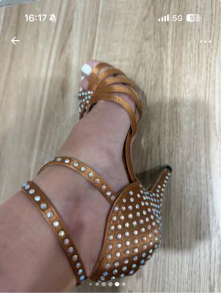 Zapatos de baile con pedrería salsa, bachata