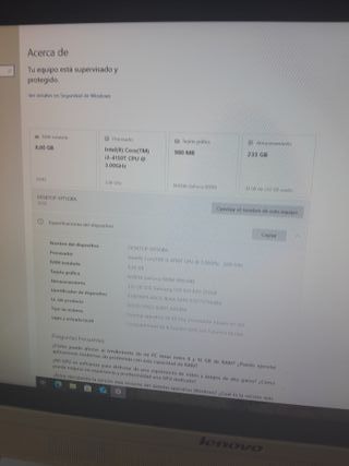 Lenovo Todo en Uno Táctil i3 24 pulgadas 