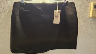 Falda Mango Talla 42 Negra