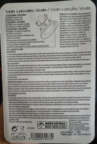 Tetina Silicona Biberón 3 Posiciones
