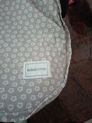 Funda Minicoton Flores Gris