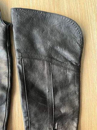 Stivali alti in pelle nera tg 38