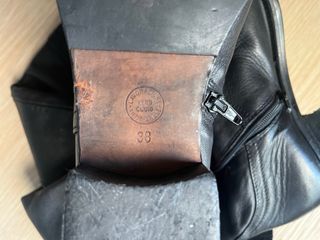 Stivali alti in pelle nera tg 38