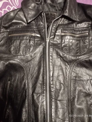 Cazadora Piel Mujer Negra Auténtica