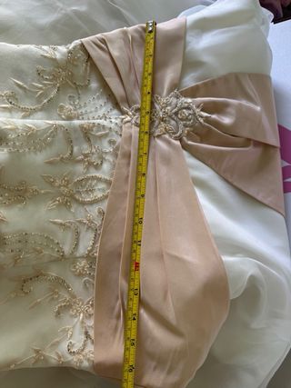 Vestido de Novia Blanco y Dorado