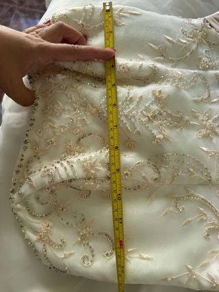 Vestido de Novia Blanco y Dorado