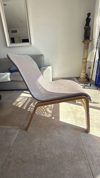 Silla Cris tela y madera