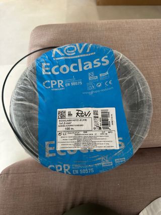 Cable Ecoclass H07Z1-K (AS) 1x1,5 mm² Negro