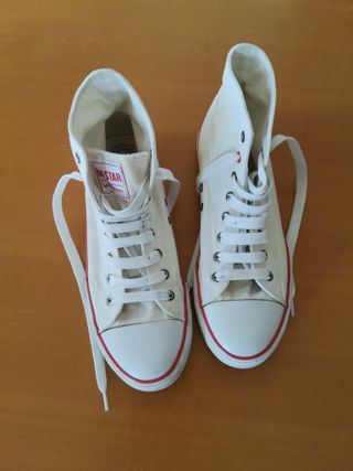Bambas Lona Big Star Blancas Poco Uso