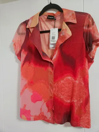 Blusa Desigual Talla XL M/C Nueva