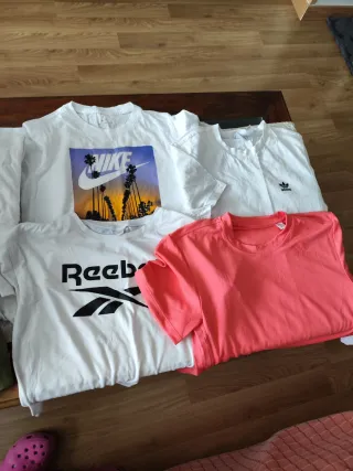 Lote 4 Camisetas Nike, Adidas y Reebok