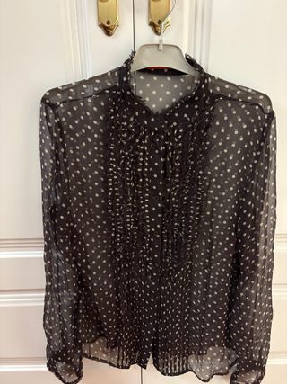 Blusa Alain Manoukian gasa lunares