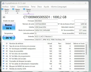 Disco SSD Crucial MX500 1TB