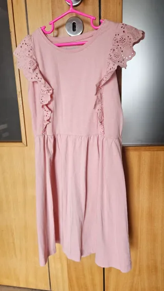 Vestido menina rosa 6/8 anos