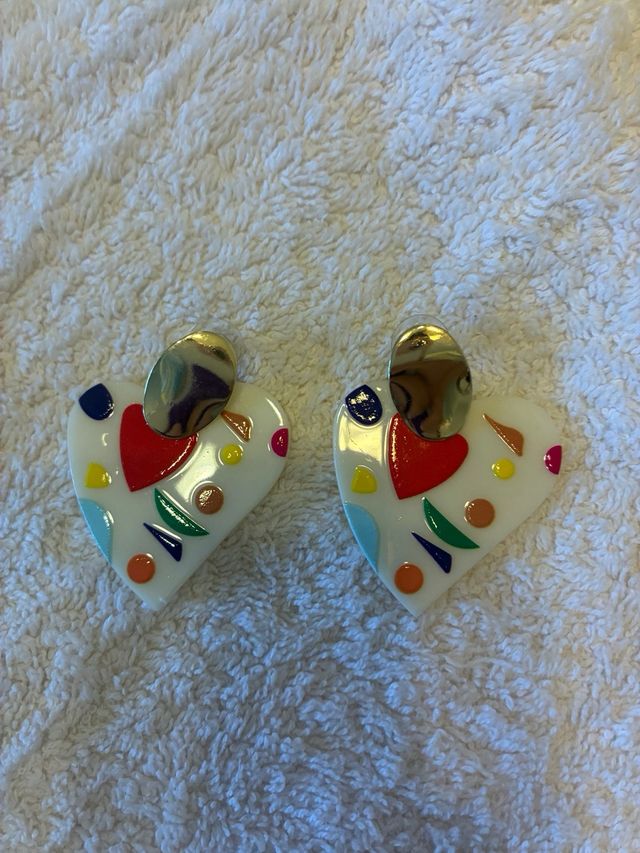 Set 6 Pares Pendientes Corazón, Cadena, Cilindro