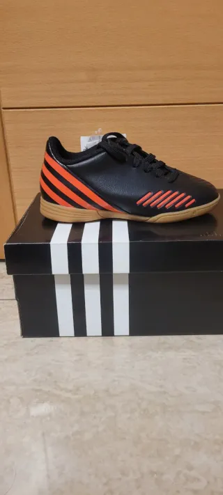 Zapatillas Adidas Fútbol Sala Negras Naranja Talla