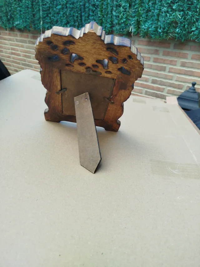 Portafotos rústico de madera