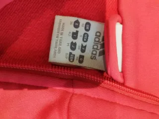 Chaqueta Adidas Rosa con Rayas Blancas L de niño