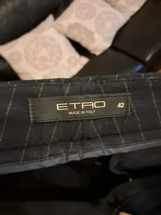 Pantalón Etro Raya Azul Mujer