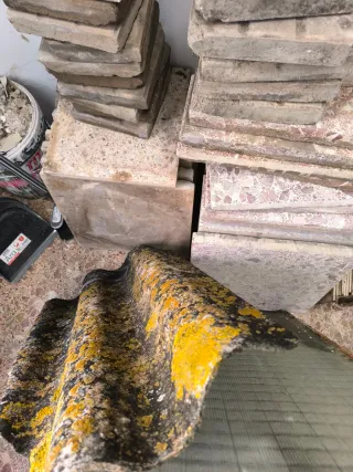 Baldosas de terrazo y cemento 