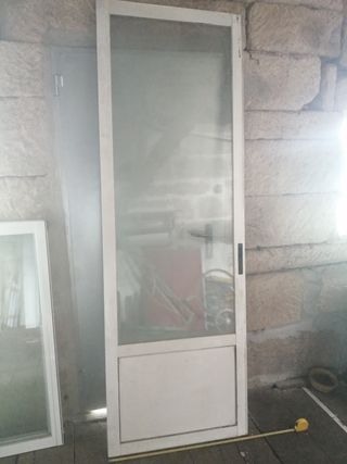 Puerta 225x75 aluminio sin marco