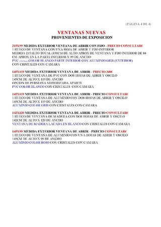 Puerta 225x75 aluminio sin marco