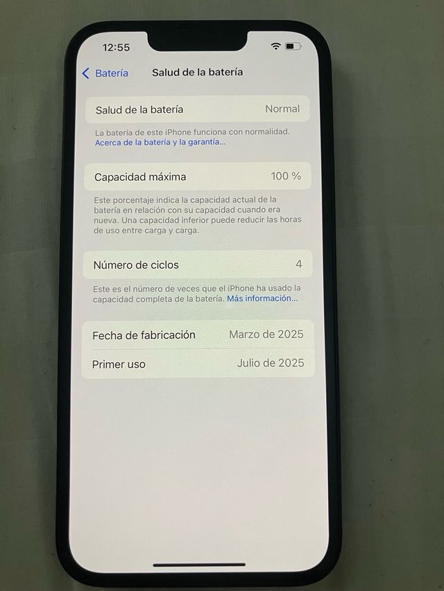 iPhone 16e Negro 128GB batería 100 original