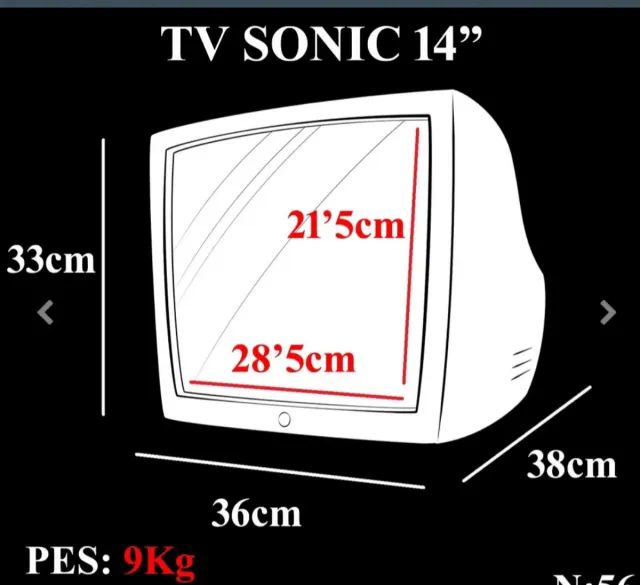 TV CRT decorada com Sonic com Rasp.