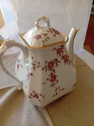 Tetera Haviland Limoges porcelana floral