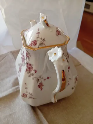 Tetera Haviland Limoges porcelana floral