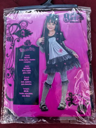 Disfraz Black Dolly Halloween Niña Talla 8